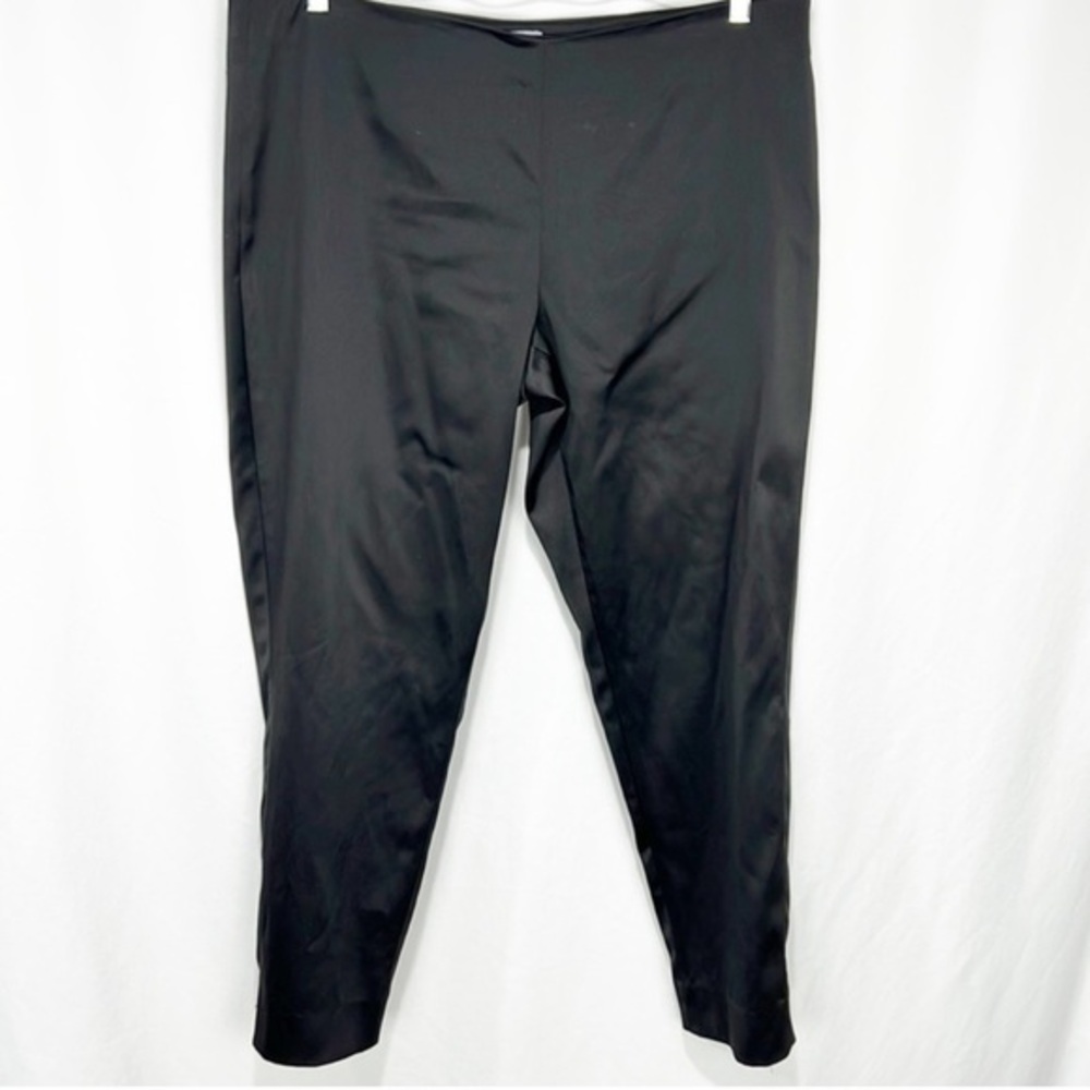 JS Collections Black Satin Skinny Trouser Pants size 14
